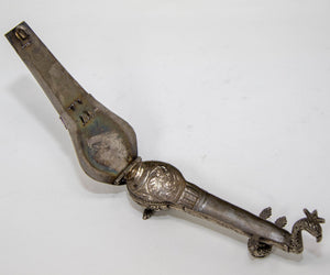 Asian Silver Metal Hand Carved Peacock Sitar Veena Form Box 1950