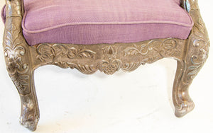 Anglo Indian Armchair Throne Silver Embossed Throne 19th Century