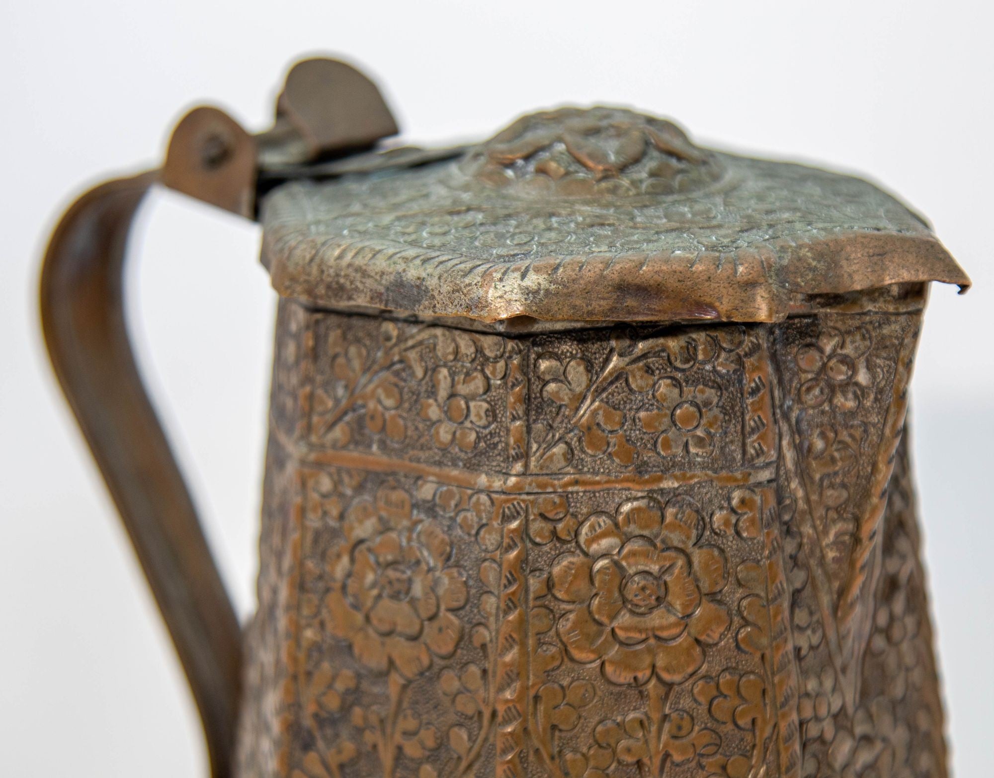 Antique Indo-Persian Copper TeaPot 19th Century