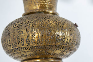 Antique 19th Century Brass Islamic Middle Eastern Persian Floor Lamp