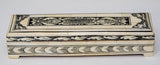 Moorish Islamic Mughal Raj Decorative Vizagapatam Carved Bone Jewelry Box India