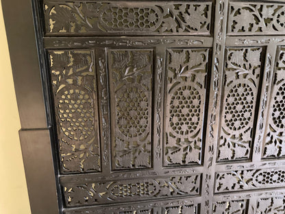Hand-Carved Indo-Portuguese Moorish Queen Four-Poster Bed, India, 2000