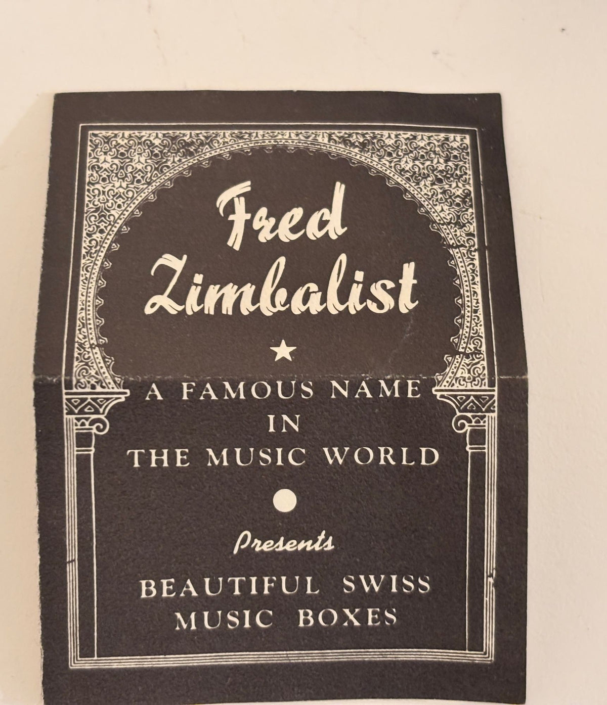Fred Zimbalist Taj Mahal Music Box Swiss Thorens Movement Circa 1930 Number 29