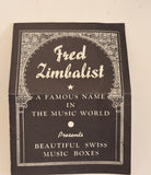 Fred Zimbalist Taj Mahal Music Box  Swiss Thorens Movement Circa 1930 Number 29