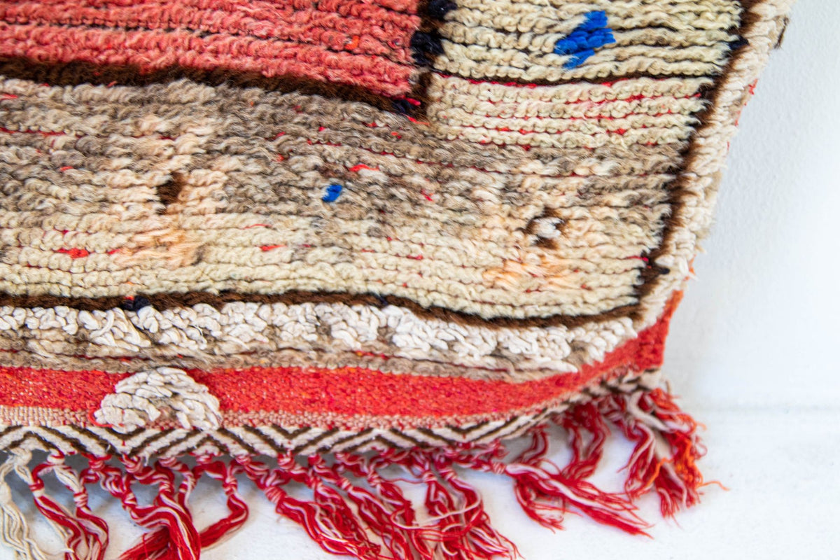Moroccan Vintage Hand-Woven Boujad Berber Rug, circa 1960