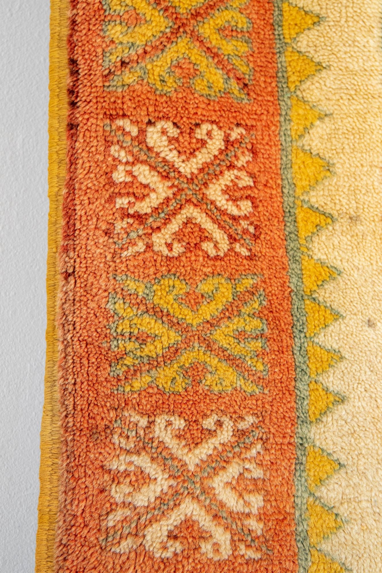 Moroccan Orange Vintage Beni MGuild Rug 1960s