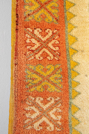 Moroccan Orange Vintage Beni MGuild Rug 1960s