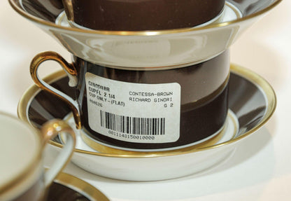 Richard Ginori Brown & Gold Trimmed Dinnerware Service Of 93 Pieces — detail view 17