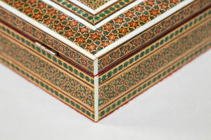 Middle Eastern Persian Micro Mosaic Khatam Inlaid Jewelry Box