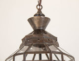 Vintage Moroccan Clear Glass Lantern Moorish Granada Spanish Style