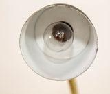Mid-Century Modern Brass Gooseneck Desk Lamp, Black & Gold, USA, circa 1950s