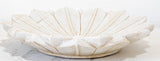 White Marble Open Lotus Flower Shape Large Blow Hand-Carved in India Raj Mughal