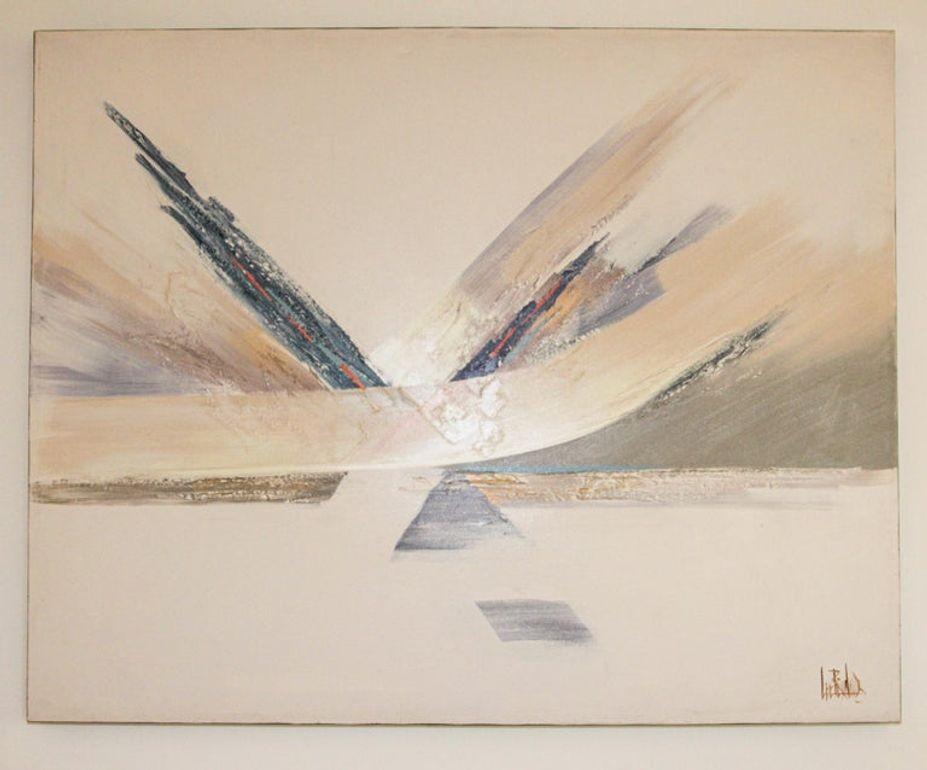 Vintage Signed Lee Reynolds Studio Textured Abstract Painting — additional view 17