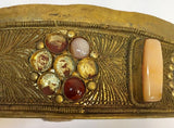 Large Vintage Agate Inlaid Moorish Wedding Jewelry Dressing Box