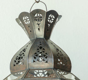 Handcrafted Moorish Glass Lantern Octagonal Shape