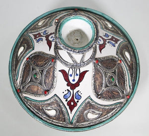 Moroccan Ceramic Tajine from Fez