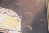 Orientalist Oil on Canvas A Portrait of A Young Moroccan Girl