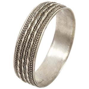 Handcrafted Moroccan Berber Tribal Bracelet in Silver, 1950