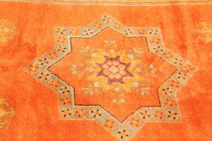 Moroccan Berber Rug Burnt Orange 16ft Long 1960s