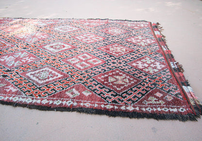 1960s Vintage Moroccan Berber Rug by Berber Tribes, Hand-Woven Wool