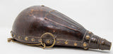 Antique African Moroccan Wood and Leather Flask 19th century