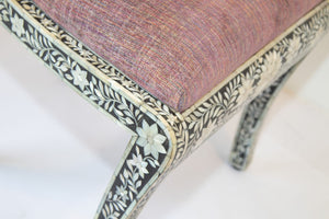 Anglo-Indian Mughal Mother of Pearl Inlaid Side Chair with Ram's Head 1 of 4