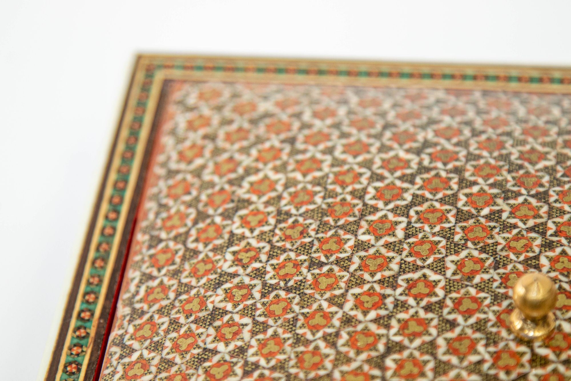 1950s Anglo Indian Style Micro Mosaic Inlaid Jewelry Box