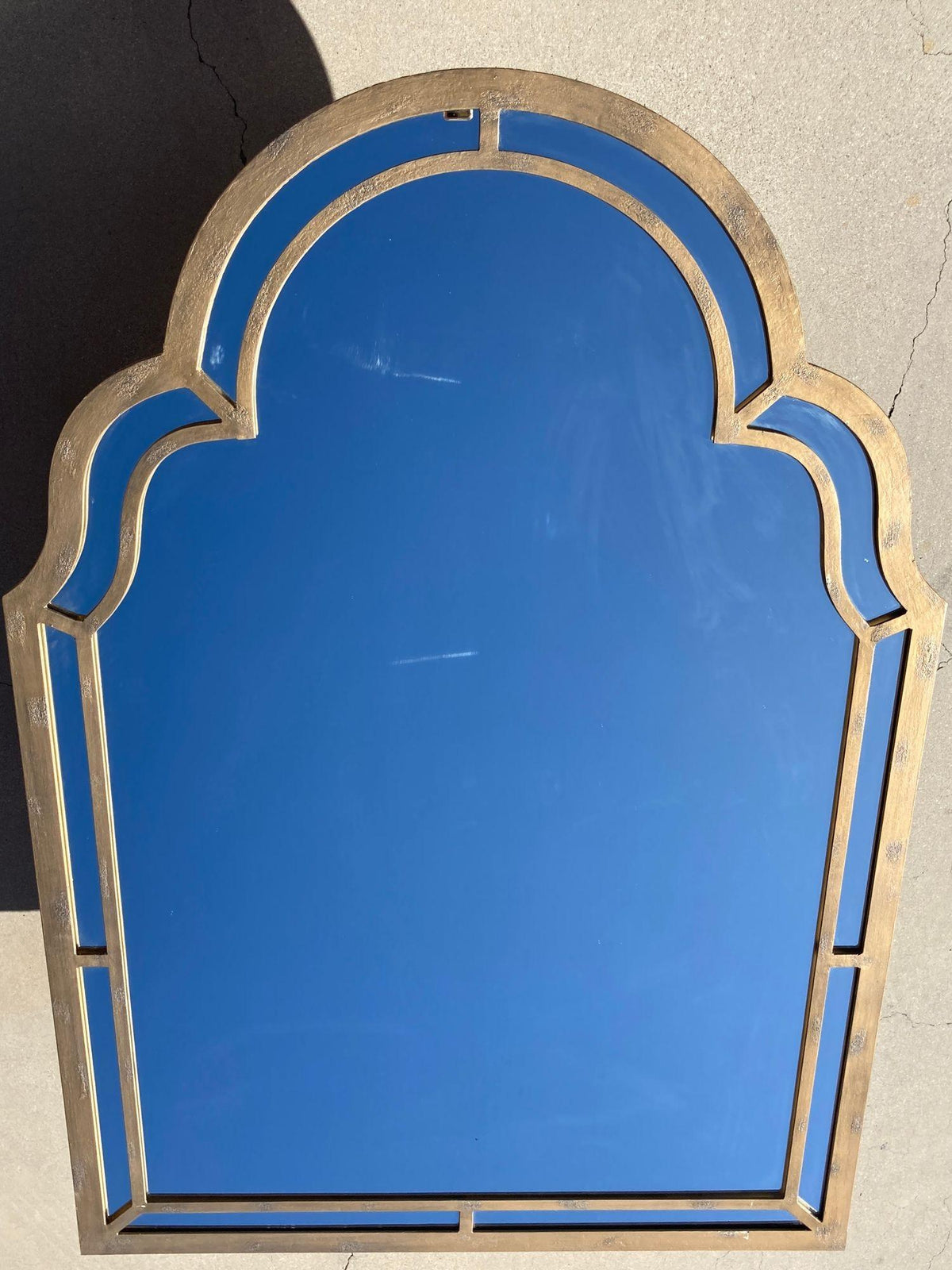 Large Forged Bronze Iron Arched Mirror 6ft 8 Spanish Moorish Colonial style — Mexico