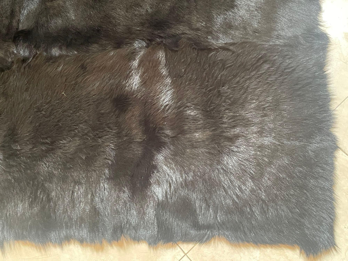 Minotti Alps Rug, Black Sheepskin, Hand-Crafted, Modern Design, Italy – view 18