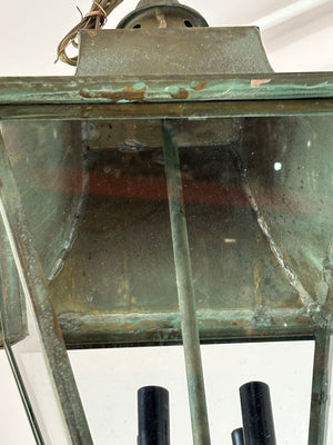 Verdigris Copper Brass Hanging Hall Lantern