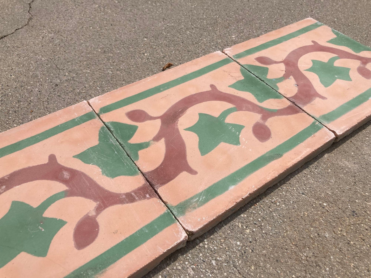 Moroccan Handcrafted Encaustic Cement Tile, Moorish Design, 1980