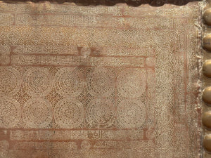 Antique Islamic Mughal Copper Metal Tray Oversized