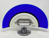 Postmodern Italian Cobalt Blue Murano Glass & Chrome Wall Sconce, 1980s 1 of 7