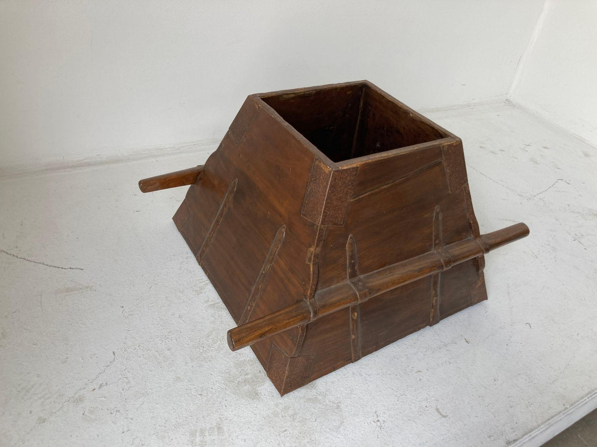 Antique Chinese Elmwood Rice Measure Basket, Handcrafted, Circa 1880 — additional view 18