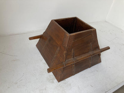 Antique Chinese Elmwood Rice Measure Basket, Handcrafted, Circa 1880 — additional view 18