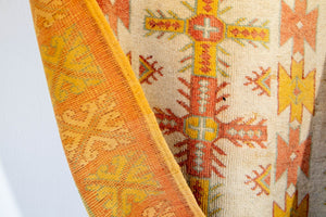 Moroccan Orange Vintage Beni MGuild Rug 1960s