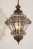 Vintage Moroccan Clear Glass Lantern Moorish Granada Spanish Style