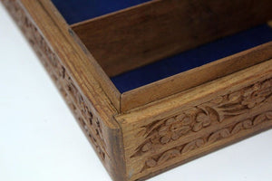 Anglo Raj Hand Carved Wooden Decorative Jewelry Box