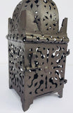 Moroccan Hurricane Metal Candle Lantern Indoor or Outdoor