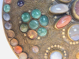 Large Vintage Agate Inlaid Moorish Wedding Jewelry Dressing Box