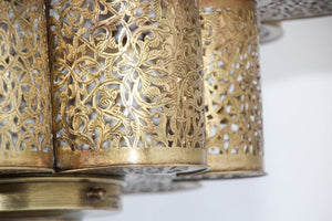 Moroccan Moorish Alhambra Brass Chandelier