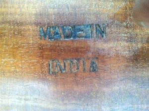 Anglo Indian Mughal Teak Inlaid Square Side Table