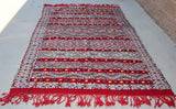 1960s Moroccan Vintage Berber Textile with Sequins North Africa, Handira