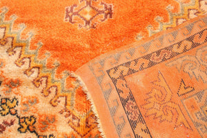 Moroccan Berber Rug Burnt Orange 16ft Long 1960s