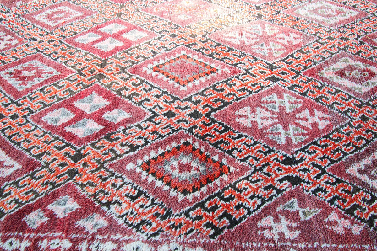 1960s Vintage Moroccan Berber Rug by Berber Tribes, Hand-Woven Wool