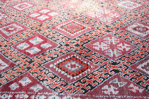 1960s Moroccan Berber Rug Pink Vintage Rehmana Marrakech Carpet