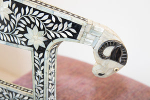 Anglo-Indian Mughal Mother of Pearl Inlaid Side Chair with Ram's Head 1 of 4
