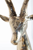 Large Brass Recumbent Deer Sculpture 1960s Hollywood Regency Style