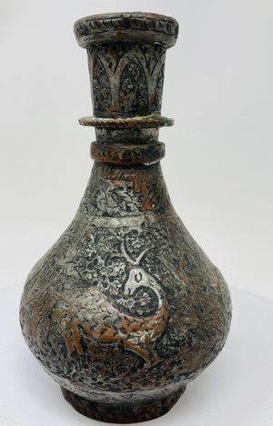 19th Century Tinned Copper Indo-Persian Islamic Vase