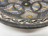 Antique Moroccan Moorish Handcrafted Ceramic Bowl Dish from Fez